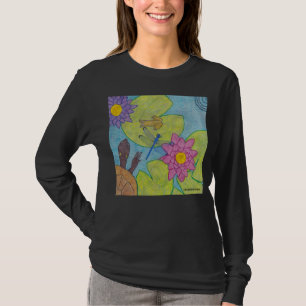 Teichszene (lebendig) - Damen Langarmshirt T-Shirt
