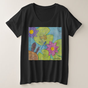 Teichszene (lebendig) - Damen-T-Shirt in Übergröße Große Größe T-Shirt