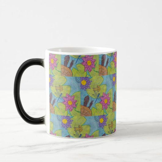 Teichszene - Morphing-Tasse Verwandlungstasse (Links)