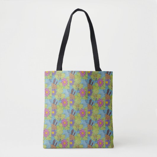 Teichszene (Muster) - Tote Tasche (Vorderseite)