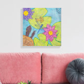 Teichszene (schwarz) - Leinwand Art (Insitu (Wohnzimmer))