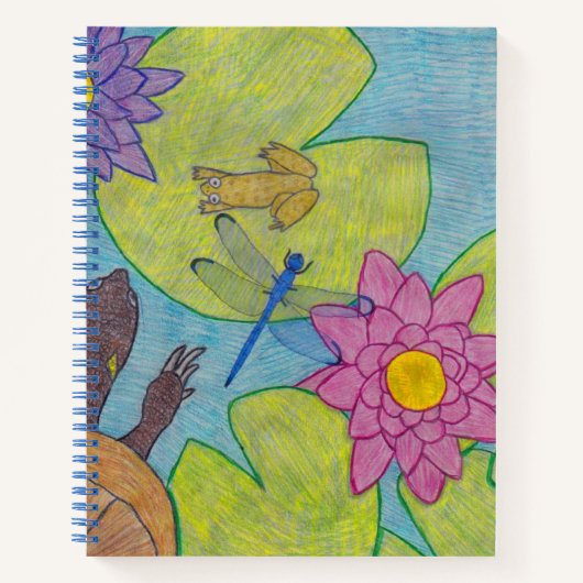 Teichszene (Single) - Notebook Notizblock (Vorderseite)