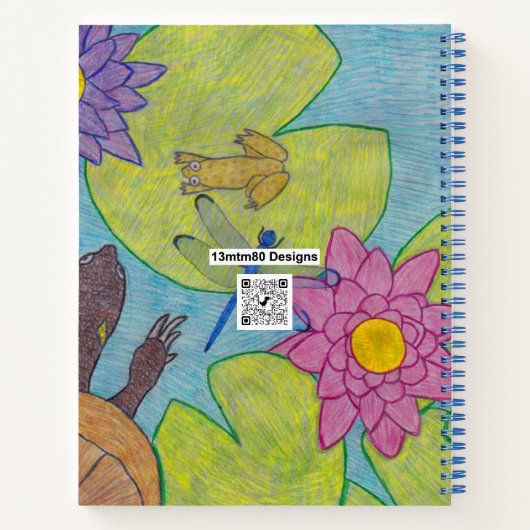 Teichszene (Single) - Notebook Notizblock (Rückseite)