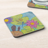 Teichszene - Untersetzer aus Kunststoff (Linke Seite)