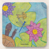 Teichszene - Untersetzer aus Kunststoff (Vorderseite)