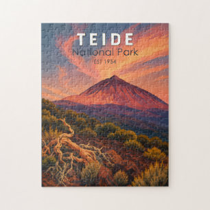 Teide-Nationalpark Spanien Illustration Reise Kuns Puzzle