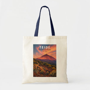 Teide-Nationalpark Spanien Illustration Reise Kuns Tragetasche