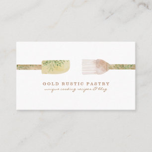 Teig-Rohstoff-Eukalyptusblatt-Löffelspatel Visitenkarte