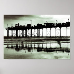 Teignmouth Pier and Beach Devon England Vereinigte Poster