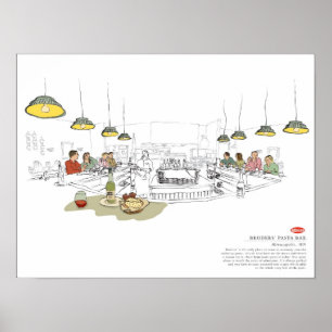 Teigwaren-Bar der broders Poster