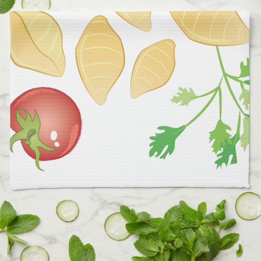 Teigwaren-Muscheln Geschirrtuch (Gefaltet)