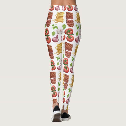 Teigwaren-Muster-Leggings Leggings (Rückseite)