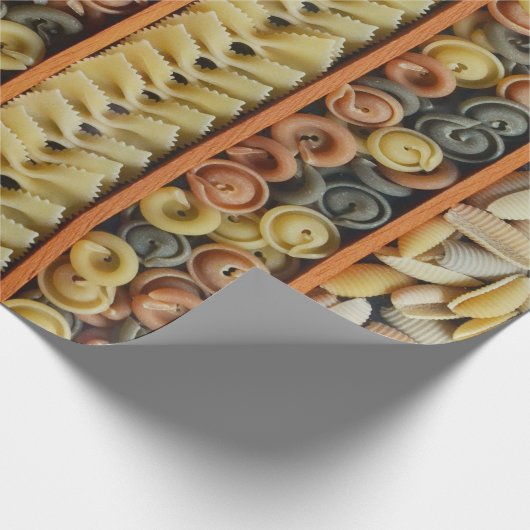 Teigwarennudelphotographie Geschenkpapier (Ecke)