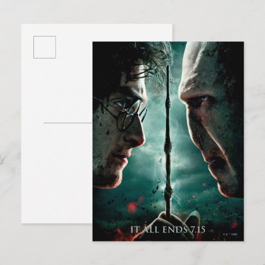 Teil 2 Harry Potters 7 - Harry gegen Voldemort Postkarte (Vorne/Hinten)
