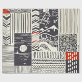 Teil aus Holz mit geschälter grüner Farbe, abstrak Geschenkpapier (Flach)