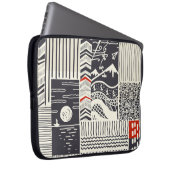 Teil aus Holz mit geschälter grüner Farbe, abstrak Laptopschutzhülle (Vorne Rechts)