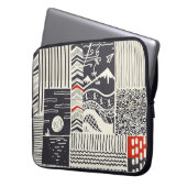 Teil aus Holz mit geschälter grüner Farbe, abstrak Laptopschutzhülle (Vorderseite Links)