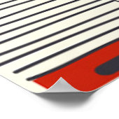 Teil aus Holz mit geschälter grüner Farbe, abstrak Poster (Ecke)