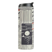 Teil aus Holz mit geschälter grüner Farbe, abstrak Thermosbecher (Nach links gedreht)