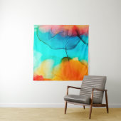 Teil der alkoholfarbenen Malerei, Makro-Foto, abst Wandteppich (Beispiel (Horizontal))