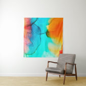 Teil der alkoholfarbenen Malerei, Makro-Foto, abst Wandteppich (Beispiel)