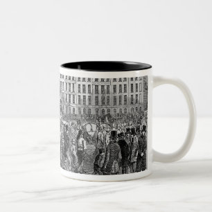 Teil der Chartist-Prozession Zweifarbige Tasse