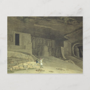 Teil der Kanaree Höhlen, Salsette, Platte 62 aus Postkarte