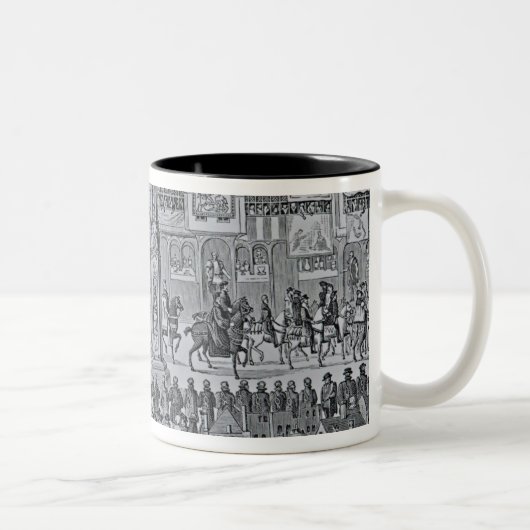 Teil der Krönungs-Prozession von Edward VI Zweifarbige Tasse (Rechts)