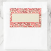 Teil der Liebe Letters Paisley Rose Collection Rechteckiger Aufkleber (Tasche)