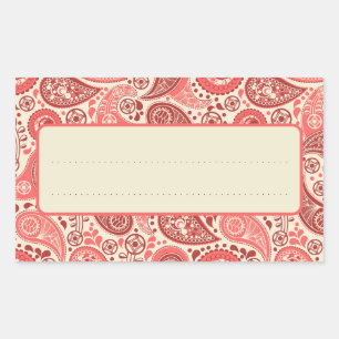 Teil der Love Letters Paisley Rose Kollektion Rechteckiger Aufkleber