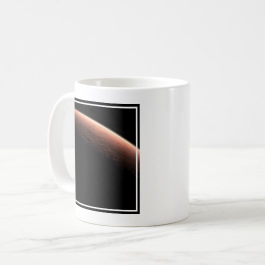 Teil der Mars an der Grenze von Licht und Dunkel. Kaffeetasse (Vorderseite Links)