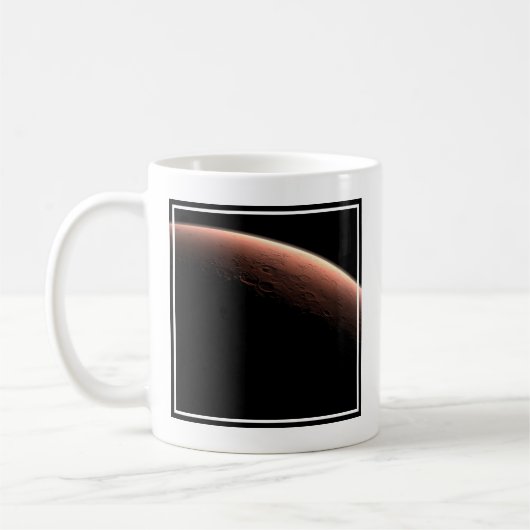 Teil der Mars an der Grenze von Licht und Dunkel. Kaffeetasse (Links)