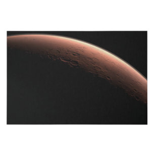 Teil der Mars an der Grenze von Licht und Dunkel. Künstlicher Leinwanddruck