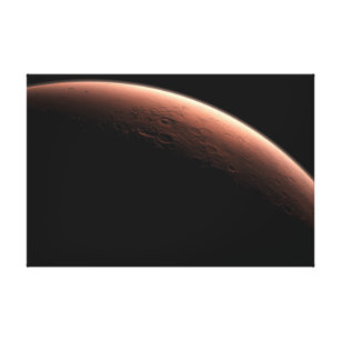 Teil der Mars an der Grenze von Licht und Dunkel. Leinwanddruck