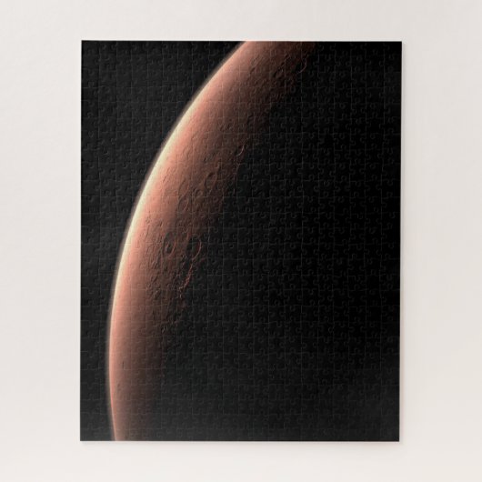 Teil der Mars an der Grenze von Licht und Dunkel. Puzzle (Vertikal)
