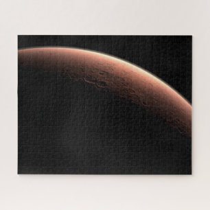 Teil der Mars an der Grenze von Licht und Dunkel. Puzzle