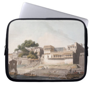 Teil der Stadt von Patna, auf dem Fluss der Laptopschutzhülle