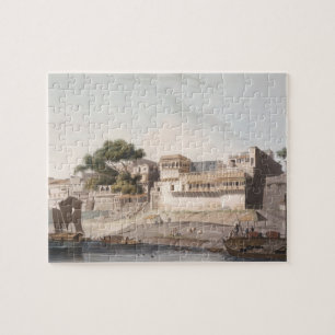 Teil der Stadt von Patna, auf dem Fluss der Puzzle