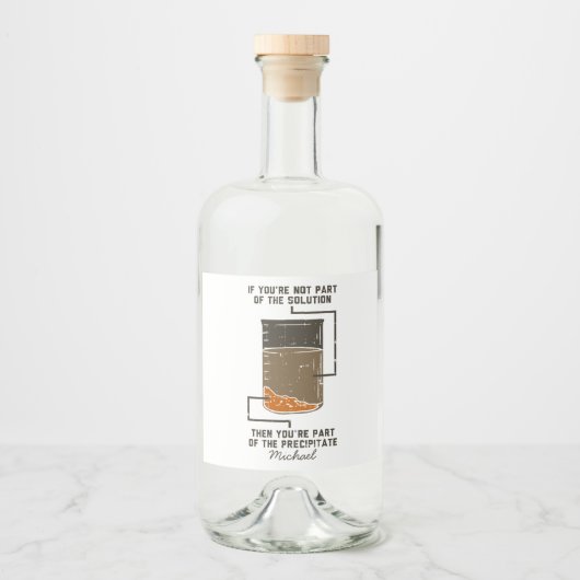 Teil der Studentenlehre für Chemie Alkoholflaschenetikett (Vorderseite)