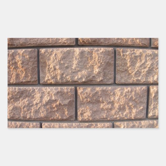 Teil der Wand der großen Betonblöcke Rechteckiger Aufkleber (Vorderseite)