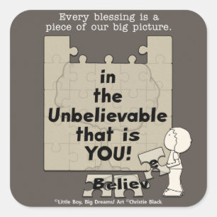 Teil des großen Bildes Quadratischer Aufkleber