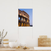 Teil des Kolosseums bei Dämmerung Poster (Küche)