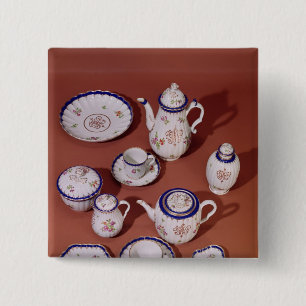 Teil eines mit Monogramm Teeservices Worcesters Button