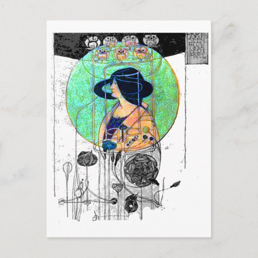 Teil gesehen - Teil von Charles R. Mackintosh Postkarte (Vorderseite)