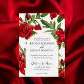 Teil II Liebliche Red Double Arch Wedding Real Folieneinladung