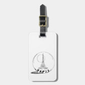 Teil in einer Glaskugel Gepäckanhänger (Vorderseite vertikal)