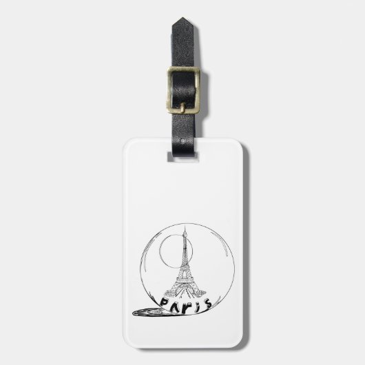 Teil in einer Glaskugel Gepäckanhänger (Vorderseite vertikal)