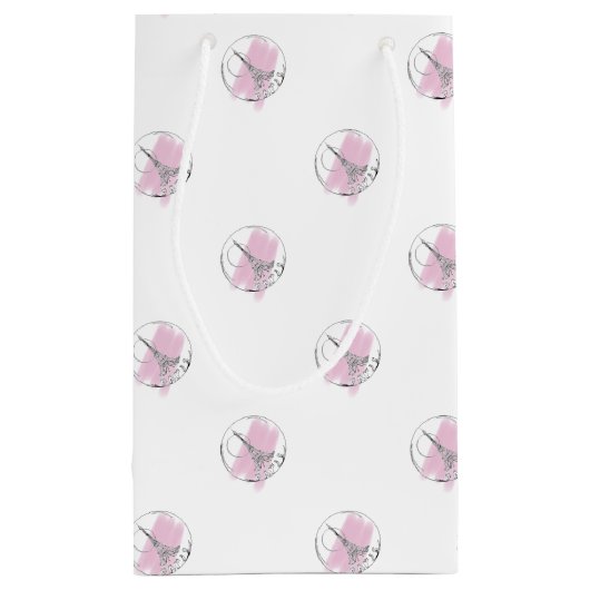 Teil in einer Glaskugel Kleine Geschenktüte (Rückseite)