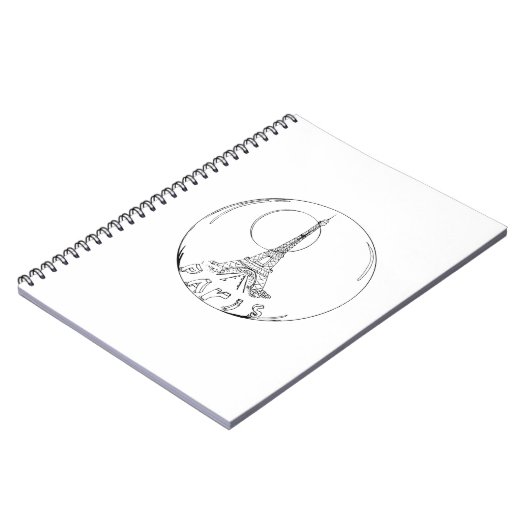 Teil in einer Glaskugel Notizblock (Linke Seite)