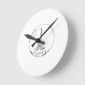 Teil in einer Glaskugel Runde Wanduhr (Winkel)